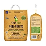 Olio Bric Grill-Brikett Grillkohle Olivenkernbriketts 3 kg Tüte