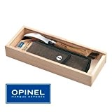 opinel-coffret Messer Hat Pilze Opinel N ° 8 - Griff Eiche + Schutzhülle Leder