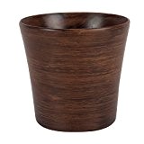 Orchideentopf Keramik Blumentopf Keramiktopf Vase Holzdekor braun matt H 14cm