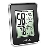 Oria Digitales Thermo Hygrometer Thermometer, Indoor Digital Hygrothermograph, Multifunktionaler Temperatur- und Feuchtemessgerät mit MIN / MAX Records + Großer LCD-Bildschirm ...