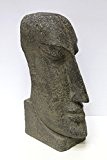 Osterinsel Moai Figur Skulptur Stein Lavasand Bali Tiki Garten Deko 59cm