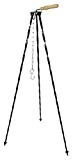 OUTDOOR-KESSELN Dreibein, 120 oder 150cm, lackiert schwarz oder hammerith goldbraun, Farbe:schwarz, Größe:150 cm