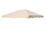 OUTFLEXX Ersatzdach aus hochwertigem Polyester für den Sahara Pavillon in beige, 3 x 4 Meter, Gartenzubehör, Pavillondach, wetterfest, wasserabweisend, imprägniert, ...
