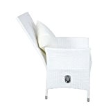 OUTFLEXX Sessel aus Polyrattan beliebig verstellbar dank Gasdruckfeder, 2er Set in weiß