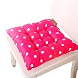 Oyedens Mode Home-Office-Quadrat Weicher Baumwolle Polka Dot Sitzkissen Stuhlkissen (Hot Pink)