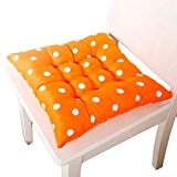 Oyedens Mode Home-Office-Quadrat Weicher Baumwolle Polka Dot Sitzkissen Stuhlkissen (Orange)