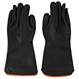 Paar 36,8 cm Länge Anti Säure Industrie chemikalienbeständig Gummi Handschuhe