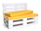 Palettenkissen, Matratzenkissen, Palettenauflage, NYLON gelb, 120x80 cm Schaumstofffüllung (Rückenlehne extra bestellbar)