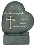 Paul Jansen Herz zur Dekoration mit Kreuz und Text, anthrazit / schwarz
