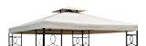 Pavillon Ersatzdach 3x3 Meter in beige - mit wasserabweisender Polyesterbespannung und Doppeldach (Beige)