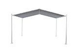 Pavillon | Grau | 400 x 350 cm | SORARA | 250 g/m² Polyester (UV 50+)| für Garten, Patio, Outdoor