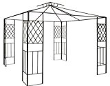 Pavillongestell aus Metall 3 verschiedene Modelle (Raute mit Dachentlüftung / Kamin)