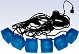 Pavilux LED-Plastersteinleuchten, 6er Pack, kobalt blau leuchtende Lichtsteine, Leuchtstein.