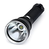 Pellor Outdoor Wasserdicht Tauchenlampe CREE XHP70 Taschenlampe LED-Taschenlampe 150 m Tauchtiefe 4000 Lumen Lichtleistung (Schwarz-mit Akku und Ladegerät)