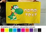 PERSONALISIERTE KINDER DINOSAURIER DESIGN STOFF FAHNE FLAGGE - Rot