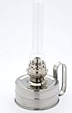 Petroleumlampe GALLEY Edelstahl poliert, 75 Std. Leuchtdauer, als Tischlampe und Wandlampe