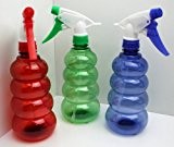 Pflanzen Sprühflasche aus Kunststoff für 500 ml, Sprüh Zerstäuber Flasche, grün, blau, rot (LHS)