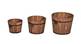 Pflanzkasten, Holz Set Whisky Barrel