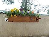Pflanzkasten Orinoco: Rustikales in Holzoptik Blumenkasten für den Balkon Halterung klein