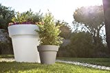 Pflanzkübel Blumenweide Gemma grau 50x45cm | Blumenkübel | frostbeständiges, wetterfestes Kunststoff-Pflanzgefäß