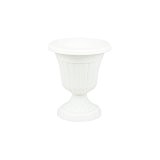 Pflanzpokal dekorative Amphore Pflanzgefäß Schale Vase weiss H 18 cm Blumentopf Milano