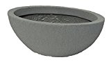 Pflanzschale Stone oval aus Kunststoff Steinoptik , Farbe:betonfarbe, Länge:70 cm