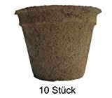 Pflanztöpfe aus Kokosfaser 1,0 Liter (Höhe 10 cm/ Ø oben 16 cm), 10 Stück (Preis je Stück: 1,99 Euro), Kokostöpfe, ...