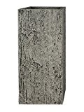 PFLANZWERK® Pflanzkübel Fiberglas TOWER Wood Grey 50x23x23cm XXL *Frostbeständig* *UV-Schutz* *Qualitätsware*