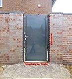 Pforte Tür Eingangstor Gartentor Hoftor Grau Beschichtet 105cm x180cm Sandbach