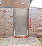 Pforte Tür Eingangstor Gartentor Hoftor Silber Beschichtet 105cm x180cm Sandbach
