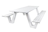 Picknicktisch Aludesign 'City' 220 cm weiß, hergestellt aus Aluminium