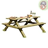 Picknicktisch aus Holz / Biergartengarnitur Tegernsee von Gartenpirat®