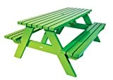 Picknicktisch 'City' grün 180 cm, Holz, Picknickbank grün, Trend aus Holland