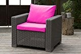 Pink Ersatz 2Stück Sitzkissen Set für Keter Allibert California Outdoor Sessel