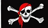Pirat mit Bandana Kopftuch Fahne Flagge Grösse 1,50x2,50m XXL - FRIP -Versand®