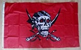 Piraten Totenkopf Flagge Fahne, groß, 5'x 3'.