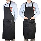 Pixnor BBQ Grillschürze Küchenschürze Mit Taschen Für Männer Schwarz