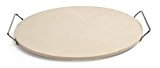 Pizzacraft Runder Pizza-Stein mit Drahtrahmen 38 cm, beige, 4.9 x 41 x 40.69 cm, PC0001