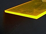 Platte Acrylglas GS, 500 x 500 x 3 mm, Fluoreszierend gelb Zuschnitt alt-intech®