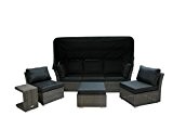 Ploß Outdoor furniture Loungeset, Rocking, grau/braun, 230x81x85 cm, 1,8611 ml, 7287663