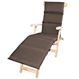 Polster-Auflage für Sonnenliege mit Kopfkissen Rollstepp-Deckchair Gartenliege