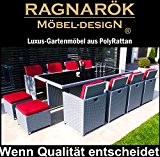 PolyRattan Essgruppe DEUTSCHE MARKE -- EIGNENE PRODUKTION Tisch + 8x Stuhl & 4x Hocker 7 Jahre GARANTIE Garten Möbel incl. ...
