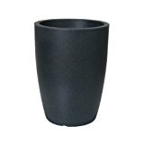 PP-Plastic 89-30-10 Gefäß Verona  Durchmesser 30 x 40 cm, schwarz / granit