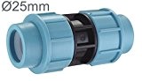 PP-Verbinder für 25 mm PE-Rohr Verschraubung Winkel Kupplung Endkappe Verbund Fitting Fittings Formteil (Verbinder 25mm)