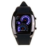 preadvisor (TM) 6 Farben LED Racing self-wind Armbanduhr Damen Herren Electronic Sport Uhren Mode 2014 neue Militärische Hand Wind Armbanduhren dunkelblau