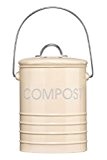 Premier Housewares Komposteimer mit Tragegriff, cremefarben