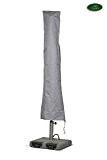 Premium Schutzhülle für Marktschirm/Sonnenschirm aus Polyester Oxford 600D - lichtgrau - von 'mehr Garten' - Durchmesser 350 bis 450 cm