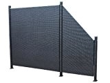 Prime Tech Poly-Rattan Sichtschutz / Zaun, Set 5-teilig in schwarz