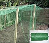Professionelles Gartennetz aus strapazierfähigem Polypropylen, als Vogel- und Laubschutz für Obstbäume / Gemüsegarten / Teich, grün, 5 Metres long and ...
