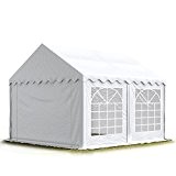 PROFIZELT24 Party-Zelt Festzelt 3x5m Garten-Pavillon -Zelt mit Fenstern, hochwertige 500g/m² PVC Plane in weiß, 100% wasserdicht, vollverzinkte Stahlkonstruktion mit Verbolzung